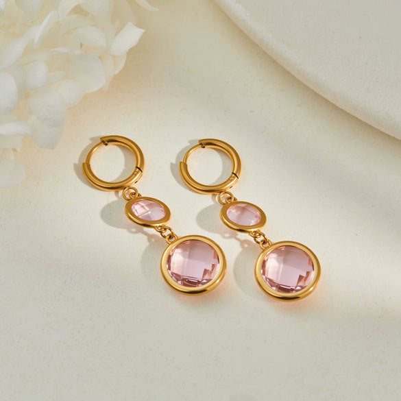 Wholesale Geometric Stainless Steel 18K Gold Electroplated Ear Cuffs For Women With Crystal Splicing Design