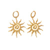 Wholesale Geometric Stainless Steel 18K Gold Electroplated Jewelry Set For Women Pendant Necklace Choker Earrings