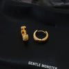 Wholesale Geometric Stainless Steel 18K Gold Electroplated Rhinestone Earrings For Women Casual Style