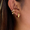 Wholesale Geometric Stainless Steel 18K Gold Electroplated Rhinestone Earrings For Women Casual Style