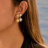 Wholesale Geometric Stainless Steel 18K Gold Electroplated Women's Earrings