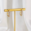 Wholesale Geometric Stainless Steel 18K Gold Electroplated Women's Earrings