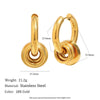 Wholesale Geometric Stainless Steel 18K Gold Plated Casual Earrings For Women