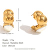 Wholesale Geometric Stainless Steel 18K Gold Plated Caterpillar Earrings For Women