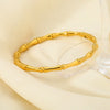 Wholesale Geometric Stainless Steel 18K Gold Plated Clasp Bracelet For Women
