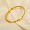 Wholesale Geometric Stainless Steel 18K Gold Plated Clasp Bracelet For Women