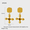 Wholesale Geometric Stainless Steel 18K Gold Plated Diamondencrusted Cross Pendant Earrings For Women