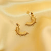 Wholesale Geometric Stainless Steel 18K Gold Plated Earrings For Women Luxury Accessories