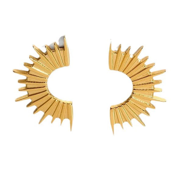 Wholesale Geometric Stainless Steel 18K Gold Plated Earrings For Women Luxury Accessories