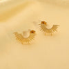 Wholesale Geometric Stainless Steel 18K Gold Plated Earrings For Women Luxury Accessories
