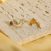 Wholesale Geometric Stainless Steel 18K Gold Plated Earrings For Women Luxury Accessories