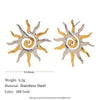 Wholesale Geometric Stainless Steel 18K Gold Plated Earrings For Women