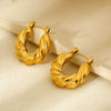 Wholesale Geometric Stainless Steel 18K Gold Plated Earrings For Women