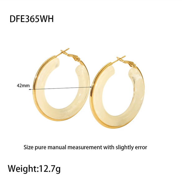 Wholesale Geometric Stainless Steel 18K Gold Plated Earrings For Women