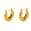 Wholesale Geometric Stainless Steel 18K Gold Plated Earrings For Women