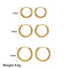 Wholesale Geometric Stainless Steel 18K Gold Plated Earrings For Women
