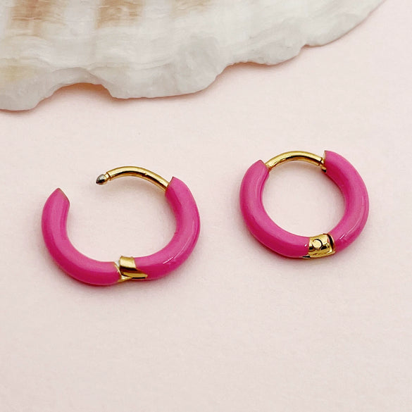 Wholesale Geometric Stainless Steel 14K Gold Plated Earrings For Women