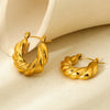 Wholesale Geometric Stainless Steel 18K Gold Plated Earrings For Women