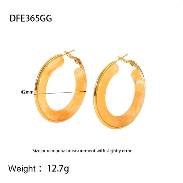 Wholesale Geometric Stainless Steel 18K Gold Plated Earrings For Women