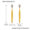 Wholesale Geometric 316L Stainless Steel 18K Gold Plated Electroplated Fashion Earrings For Women