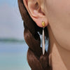 Wholesale Geometric 316L Stainless Steel 18K Gold Plated Electroplated Fashion Earrings For Women
