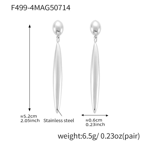 Wholesale Geometric 316L Stainless Steel 18K Gold Plated Electroplated Fashion Earrings For Women