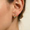 Wholesale Geometric Stainless Steel 18K Gold Plated Exquisite Zircon Ear Clips For Women