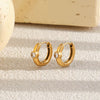 Wholesale Geometric Stainless Steel 18K Gold Plated Exquisite Zircon Ear Clips For Women
