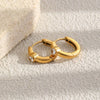 Wholesale Geometric Stainless Steel 18K Gold Plated Exquisite Zircon Ear Clips For Women