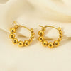 Wholesale Geometric Stainless Steel 18K Gold Plated Ins Style Earrings For Women