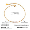 Wholesale Geometric Stainless Steel 18K Gold Plated Natural Freshwater Pearl Anklet Stylish And Quiet Design Minimalist Style