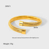 Wholesale Geometric Stainless Steel 18K Gold Plated Open Bracelet Jewelry For Women