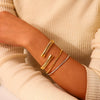 Wholesale Geometric Stainless Steel 18K Gold Plated Open Bracelet Jewelry For Women