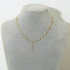 Wholesale Geometric Stainless Steel 18K Gold Plated Oshaped Chain Tassel Yshaped Necklace For Women