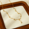 Wholesale Geometric Stainless Steel 18K Gold Plated Oshaped Chain Tassel Yshaped Necklace For Women