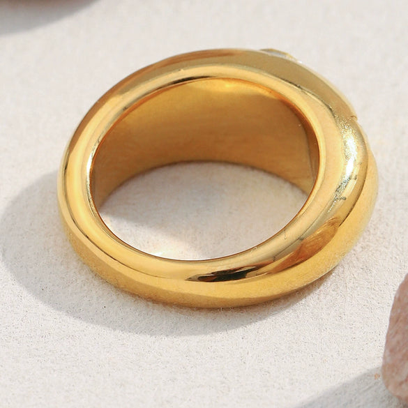 Wholesale Geometric Stainless Steel 18K Gold Plated Ring Bracelet