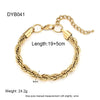 Wholesale Geometric Stainless Steel 18K Gold Plated Twist Chain Bracelet Necklace For Women