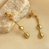 Wholesale Geometric Stainless Steel 18K Gold Plated Water Drop Earrings For Women