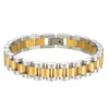 Wholesale Geometric Stainless Steel 18K Gold Plated Waterproof Watch Strap Bracelet For Women