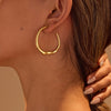 Wholesale Geometric Stainless Steel 18K Gold Plated Women's Earrings
