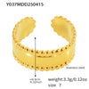 Wholesale Geometric Stainless Steel 18K Gold Plated Women's Finger Ring