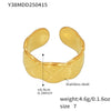 Wholesale Geometric Stainless Steel 18K Gold Plated Women's Finger Ring
