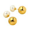 Wholesale Geometric Stainless Steel 18K Goldplated Doublewear Earrings For Women Luxury Jewelry Accessories