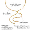 Wholesale Geometric Stainless Steel 18K Real Gold Plated Chain Necklace For Girls