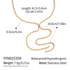 Wholesale Geometric Stainless Steel 18K Real Gold Plated Chain Necklace For Girls