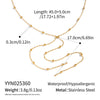 Wholesale Geometric Stainless Steel 18K Real Gold Plated Chain Necklace For Girls