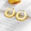 Wholesale Geometric Stainless Steel Metal Earrings With Electroplating For Women Fashionable And Simple Style