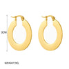 Wholesale Geometric Stainless Steel Metal Earrings With Electroplating For Women Fashionable And Simple Style