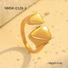 Wholesale Geometric Stainless Steel Open Ring Light Luxury Style Electroplated For Women