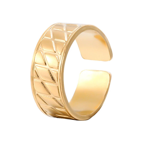 Wholesale Geometric Stainless Steel Opening Ring For Men And Women Fashion Simple Style